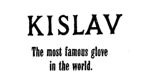 KISLAV THE MOST FAMOUS GLOVE IN THE WORLD. logo