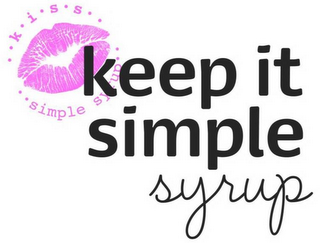 ..K.I.S.S .. .. SIMPLE SYRUP KEEP IT SIMPLE SYRUP logo