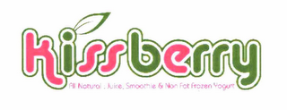 KISSBERRY ALL NATURAL: JUICE, SMOOTHIE & NON-FAT FROZEN YOGURT logo