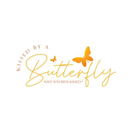 KISSED BY A BUTTERFLY HAVE YOU BEEN KISSED? logo