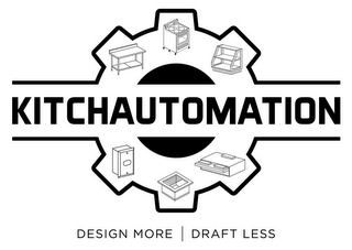 KITCHAUTOMATION DESIGN MORE DRAFT LESS logo