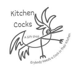 KITCHEN COCKS A GIFT SHOP ERYBODY NEEDS A COCK IN THEIR KITCHEN logo