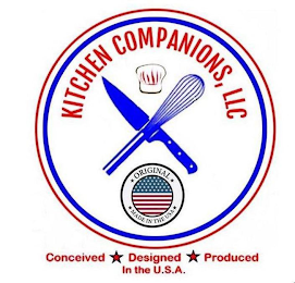 KITCHEN COMPANIONS, LLC ORIGINAL MADE IN THE USA CONCEIVED DESIGNED PRODUCED IN THE U.S.A. logo