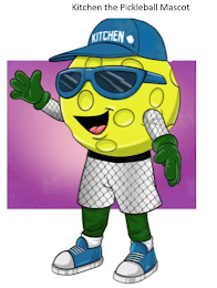 KITCHEN THE PICKLEBALL MASCOT KITCHEN logo