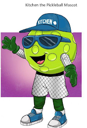 KITCHEN THE PICKLEBALL MASCOT KITCHEN logo