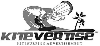 KITEVERTISE LLC. KITESURFING ADVERTISEMENT logo