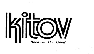 KITOV BECAUSE IT'S GOOD logo