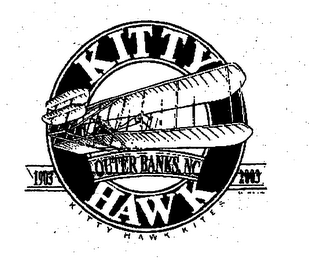 KITTY HAWK OUTER BANKS, NC 1903 2003 KITTY HAWK KITES logo