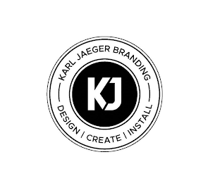 KJ KARL JAEGER BRANDING DESIGN CREATE INSTALL logo