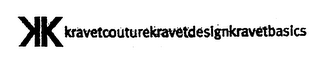 KK KRAVETCOUTUREKRAVETDESIGNKRAVETBASICS logo