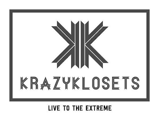 KK KRAZYKLOSETS LIVE TO THE EXTREME logo