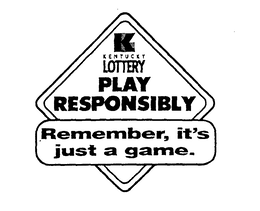 KL KENTUCKY LOTTERY PLAY RESPONSIBLY REMEMBER, IT'S JUST A GAME. logo