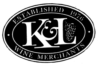 K&L WINE MERCHANTS ESTABLISHED 1976 logo