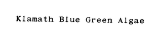 KLAMATH BLUE GREEN ALGAE logo