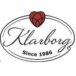 KLARBORG SINCE 1986 logo