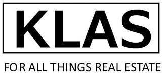 KLAS FOR ALL THINGS REAL ESTATE logo