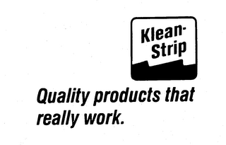 KLEAN-STRIP QUALITY PRODUCTS THAT REALLY WORK. logo