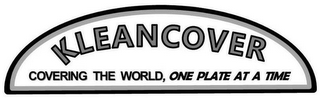 KLEANCOVER COVERING THE WORLD, ONE PLATE AT A TIME logo