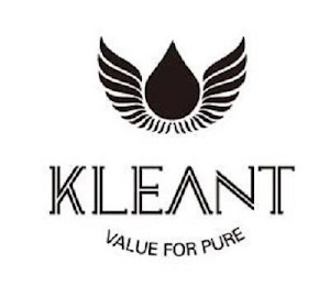 KLEANT VALUE FOR PURE logo