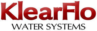 KLEARFLO WATER SYSTEMS logo