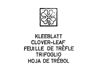 KLEEBLATT CLOVER-LEAF FEUILLE DE TREFLE TRIFOGLIO HOJA DE TREBOL logo