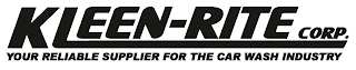 KLEEN-RITE CORP. YOUR RELIABLE SUPPLIER FOR THE CAR WASH INDUSTRY logo