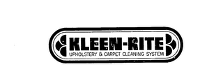 KLEEN-RITE UPHOLSTERY & CARPET CLEANING SYSTEM logo