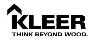 KLEER THINK BEYOND WOOD. logo
