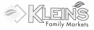 KLEIN'S FAMILY MARKETS logo