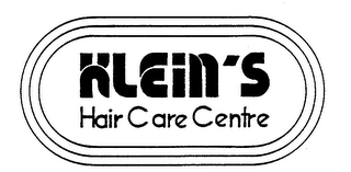 KLEIN'S HAIR CARE CENTRE logo