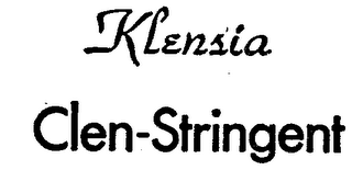 KLENSIA CLENSTRINGENT logo