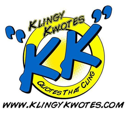 KLINGY KWOTES "KK" QUOTES THAT CLING WWW.KLINGYKWOTES.COM logo