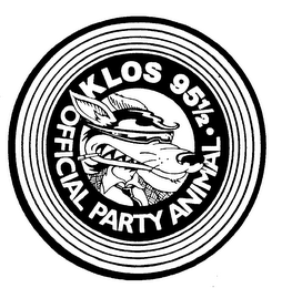 KLOS 951/2 OFFICIAL PARTY ANIMAL logo