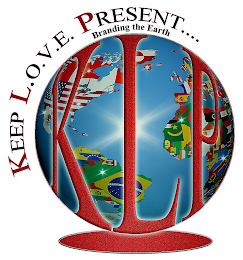 KLP KEEP L.O.V.E. PRESENT .... BRANDING THE EARTH logo