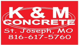 K&M CONCRETE ST. JOSEPH, MO 816-617-5760 logo
