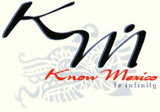 KM KNOW MEXICO IS INFINITY logo