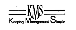 KMS KEEPING MANAGEMENT SIMPLE logo
