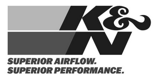 K&N SUPERIOR AIRFLOW. SUPERIOR PERFORMANCE. logo