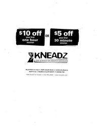 KNEADZ THE SCIENCE OF SERIOUS MASSAGE logo