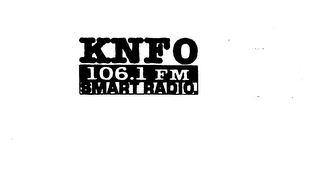 KNFO 106.1 FM SMART RADIO logo