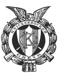 KNICKERBOCKER GREYS,  KG, logo