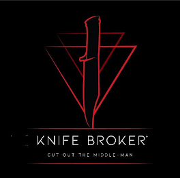 KNIFE BROKER CUT OUT THE MIDDLE MAN logo