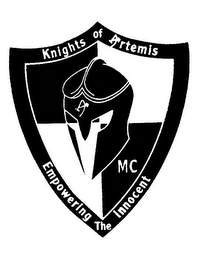 KNIGHTS OF ARTEMIS EMPOWERING THE INNOCENT A MC logo