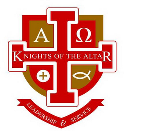 KNIGHTS OF THE ALTAR, LEADERSHIP AND SERVICE logo