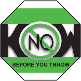 KNOW BEFORE YOU THROW logo