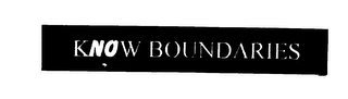 KNOW BOUNDARIES logo