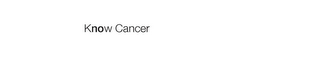 KNOW CANCER logo