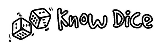 KNOW DICE logo