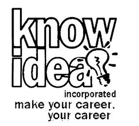 KNOW IDEA INCORPORATED MAKE YOUR CAREER, YOUR CAREER logo