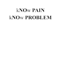 KNOW PAIN KNOW PROBLEM logo